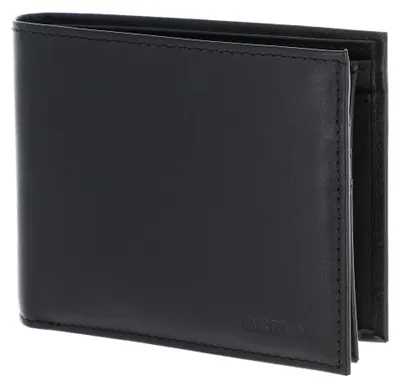 Zdjęcie produktu dla skórzany portfel Oxmox Skórzany portfel RFID Protect Pure 2.0 Embossed Black czarny