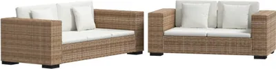 Produktbild von vidaXL Sofa-Set 2-Sitzer und 3-Sitzer Echtes Rattan