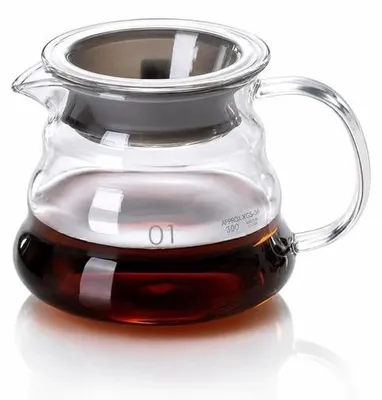 Productafbeelding van 360 ml Glazen Koffiepot voor Handgebrande Koffie