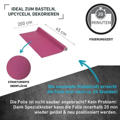 Produktbild von Klebefolie Unimatt kirschrot - 45x200cm