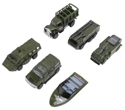 Image de Lot de 6 petites voitures, simulation, jouet interactif et éducatif à remonter pour enfants, type A