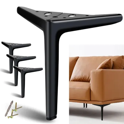 Möbelfüße Metall schwarz 18 cm 550 kg 4 Stück
