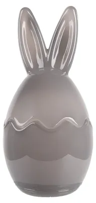 Obrázek produktu pro Skleněný květináč Clayre & Eef Egg Ø 9x17 cm šedé sklo