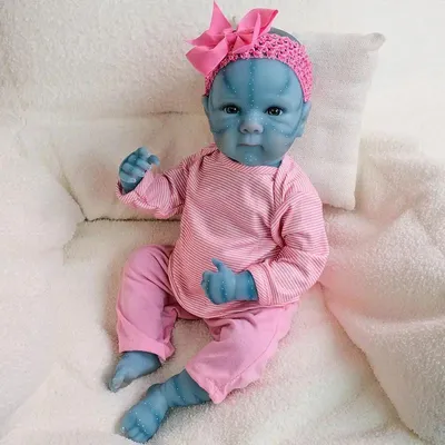 Zdjęcie produktu dla 48 cm duża silikonowa lalka niemowlęca, noworodek typu reborn, dziewczynka, ręcznie malowana, skóra 3D z widocznymi żyłkami