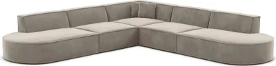 Produktbild von Samtstoff Ecksofa Brevia Taupe