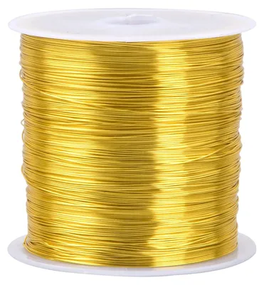Kupferdraht 100 m x 0,3 mm, gold, für Schmuck & Basteln