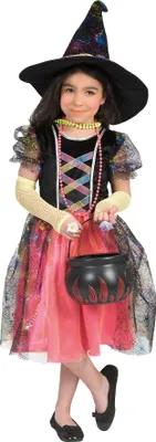 Produktbild von Hexen Kostüm "Summer" für Mädchen | Schwarz Pink Größe: 98