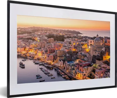 Produktbild von MuchoWow® MuchoWow® Gerahmtes Poster Architektur - Luft - Wasser - Italien 60x40 cm - Poster mit zchwarzem Bilderrahmen - Schlafzimmer - Plakat in Rahmen - Drucken