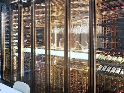 Produktbild von Weinkühlschrank Weinaufsteller Weinschrank Weinmöbel Flaschenregal