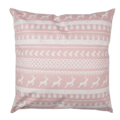 Produktbild von Clayre & Eef Kissenbezug 45x45 cm Rosa Weiß Polyester