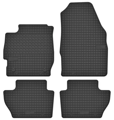 Produktbild von Gummi-Fußmatten für Ford KA+ / Ka Plus 2016-2021 (Schrägheck) – 4-tlg, Schwarz, passgenau – Wielganizator SolidTread