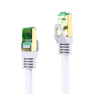 Produktbild von conecto CC50442 RJ45 Ethernet-Netzwerkkabel (S/FTP, PIMF, CU AWG26/7), mit Cat7 Rohkabel 3,00m weiß