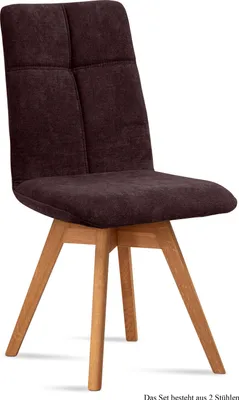 Produktbild von Esszimmerstuhl drehbar (2er-Set) Dorea 47x92x60 Eiche geölt/Espresso