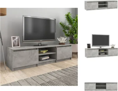 Produktbild von vidaXL TV-Schrank Betongrau 140x40x35,5 cm Holzwerkstoff -  TV-Möbel