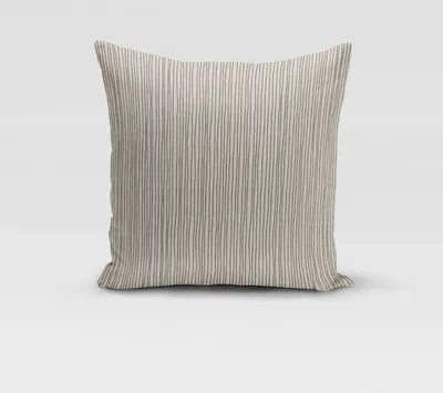 Produktbild von SCHÖNER LEBEN. Kissenhülle Streifen Linien schwarz wollweiß Größe 80x80cm (HxB) 80x80cm (HxB) Größe