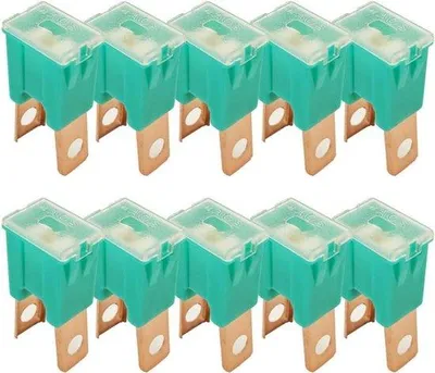 Immagine prodotto di Set di fusibili elettrici - Tipo ad alta potenza - Confezione da 10 da 20 A - Blu
