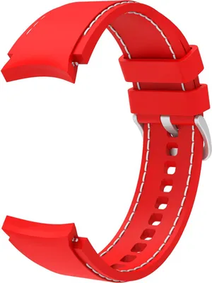 Produktbild von SYSTEM-S Armband flexibel aus Silikon 20mm für Samsung Galaxy Watch 4 Smartwatch Rot