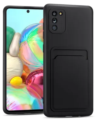 Obrázok produktu pre Puzdro na mobilný telefón pre Samsung Galaxy A02s kryt silikónový ochranný kryt so slotom na kartu Slim Wallet Case, čierne