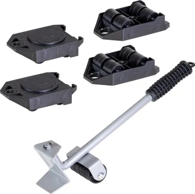 Produktbild von WAGNER Transporthilfe LIFT & ROLL Kombi-Set 5 tlg. - 4 Rollys + 1 Lifter/Möbelheber, Gesamt-Tragkraft 800 kg - 20311305