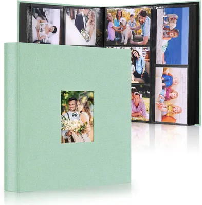 Produktbild von Fotoalbum großes Fotoalbum, 600 Fotoalbum (10 x 15 cm), Leineneinband, personalisierbar, ideal für Familie, Hochzeiten, Reisen und Babyerinn