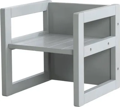 Zdjęcie produktu dla ROBA Verstellbarer Kinderhocker  3 Höhen  Landhausstil  Grau