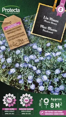 Productafbeelding van Protecta Bloemen zaden: Vlas Blauw Doorlevend