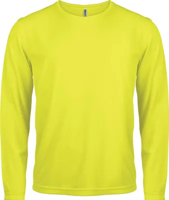 Produktbild von Proact Herren Sport Langarmshirt Laufshirt Sportshirt Longsleeve, Größe:2XL, Farbe:Fluorescent Yellow