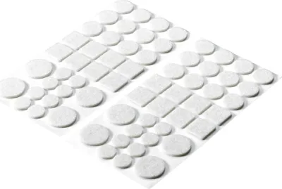 Produktbild von Hettich Filzgleiterset weiß verschiedene Größen - 64 Stück