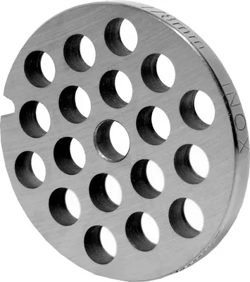 Produktbild von WolfCut INOX Lochscheibe Gr. 7-8,0 mm Bohrung - passend für alle gängigen Fleischwölfe Größe 7 – z.B.: Bosch MUM6/MUM7 - Jupiter Größe 7, Kenwood A900, Regina BME 7 und viele mehr.