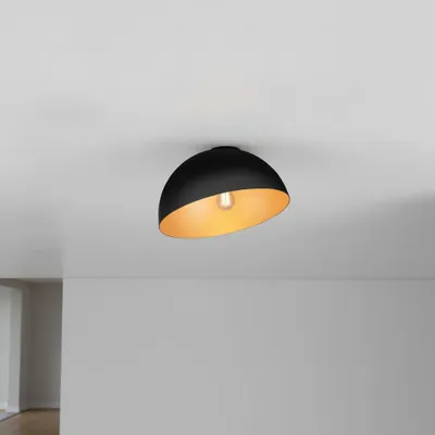 Productafbeelding van Plafondlamp Onia zwart met goud Ø 29cm, AI-gegenereerde afbeelding