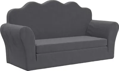 Produktbild von Kinder-Schlafsofa 2-Sitzer Anthrazit Weicher Plüsch
