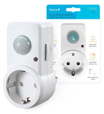 Produktbild von Garza - Reiher 430044 Power-Detector Infrarot-Bewegungsmelder für Steckdosen, Er
