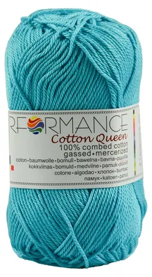 10 x 50g Strickgarn Cotton Queen, #0124 türkis