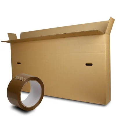 Produktbild von Fahrradkarton 1600 × 200 × 800 mm – Stabiler Doppelwellkarton inkl. Klebeband - Stabiler Fahrradkarton 160 × 20 × 80 cm - Versandkarton