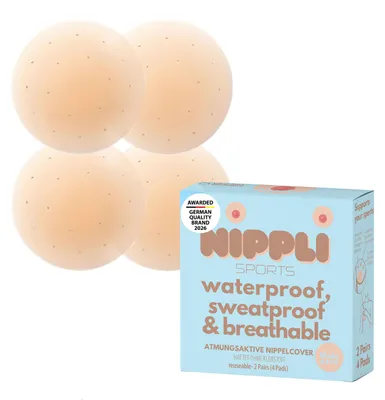 Produktbild von Nippli Atmungsaktive Nippel Cover – Wiederverwendbare Brustwarzen Abdeckungen aus hochwertigem Premium-Silikon – Wasser- & Schweißfeste Nippelabdeckung – Sicherer Halt & hoher