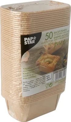 Zdjęcie produktu dla Papstar formy do pieczenia czyste 167ml kwadratowe 6,5 x 11 x 4cm 50 sztuk