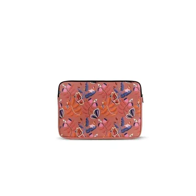 Produktbild von Dellel Laptop Sleeve Rosa gemustert aus veganem Kunstleder 40x27,5 cm