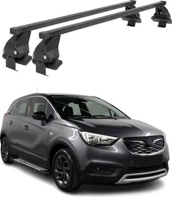 Immagine prodotto di Menabo Dachträger Grundtäger für Opel Crossland X 2017-2020 50kg Alu Schwarz 2x