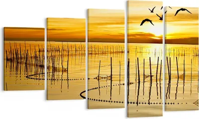 Produktbild von Bild auf Leinwand - Leinwandbild - See Vogel Wasser - 100x60cm - Wand Bild - Wanddeko - Wandbilder - Leinwanddruck - Bilder - Kunstdruck - Wanddekoration - Leinwand bilder - Wandkunst - EG100x60-3616