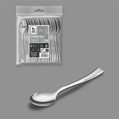 Produktbild von Probierlöffel 10 cm, Silber, 24 Stück