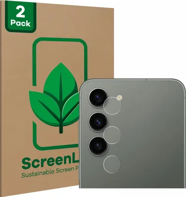 Produktbild von 2x ScreenLeaf Schutzfolie für Samsung Galaxy S23 (NUR Kameraschutz) nachhaltiger Displayschutz Display Schutz Folie Klar Transparent