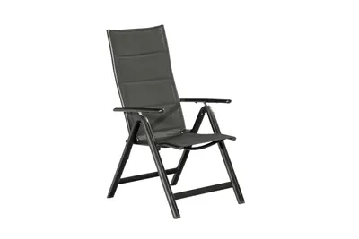 Produktbild von Merxx Gartenmöbel Set Taviano 9tlg, 8 Klappsessel, Semi Ausziehtisch 200 (300) x 100 cm - Aluminium/Textil