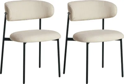 Immagine prodotto di HowHomely sedie da cucina set di 2 sedie da pranzo crema sedie deco