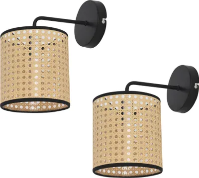 Produktbild von Wandleuchte ’Southend’ 2er Set E14 Rattan-Optik Beige