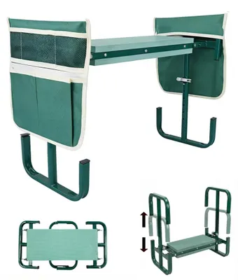 Productafbeelding van Tuinkruk, kniebank, inklapbaar, in hoogte verstelbare kniekruk, 60 x 52 x 27 cm