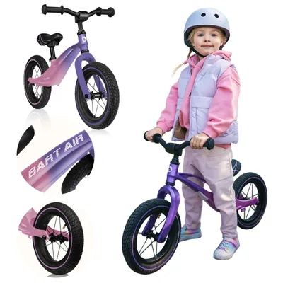 Image de Lionelo Bart vélo de course de 2 ans à 30 kg Roues de 12 pouces Volant et selle réglables en hauteur Verrouillage du volant Repose-pieds Poignée de transport-Rose