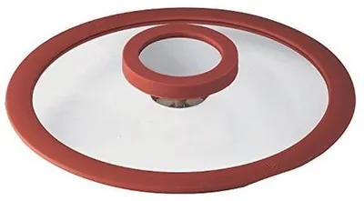 Produktbild von Glasdeckel 16 cm mit Silikonknopf - Rot