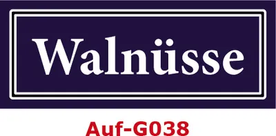 Produktbild von 50 Stück Gewürzaufkleber Walnüsse 40x16mm Gewürzetiketten Sticker Lebensmittel (Auf-G038)