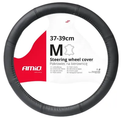 Produktbild von AMiO 03546 Lenkradbezug Ø37-39cm Schwarz Lenkradhülle