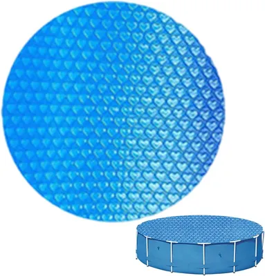 Productafbeelding van Zwembadafdekking Rond - Zonnezeil Pool - Zwembad Beschermen - Warmte-Isolatie - ca. 240 cm - Blauw